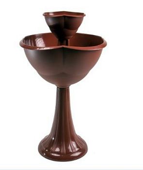 Горшок Кашпо 2-х ярусное на высокой стойке терракот Бриг