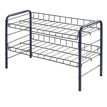 Этажерка для обуви (440*660*280) 2 полки серебро