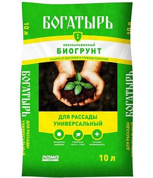 Грунт Богатырь "Для рассады универсальный" 10 литров 4,4кг 5/200