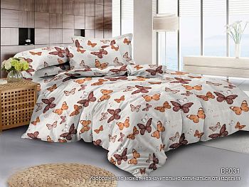 КПБ полисатин Чебоксарский хлопок 2сп+европрост Бабочки