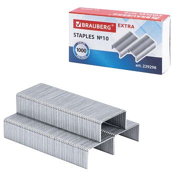 Скобы д/степл №10 Brauberg Extra 1000шт 229298 20шт