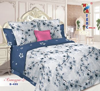 КПБ поплин Ивтекс 1,5сп B-499 Сакура-2 135г/м2