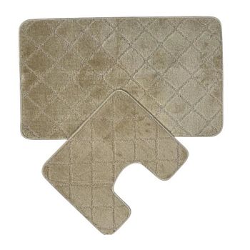 Коврик набор 50*80 40*50 MAXIMUS PLAID (2540 BEIGE)