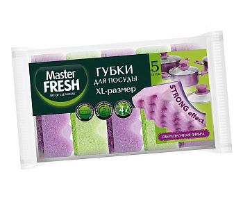 Губка для посуды Master FRESH Strong 5шт К1134 8185 1/36 