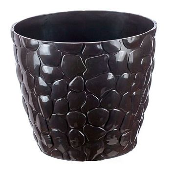 Горшок 1,4 литра Кашпо Камни д150 коричневый М3172