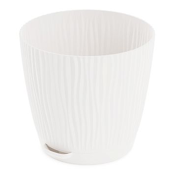 Горшок 0,7 литра Кашпо Флис белый М8426