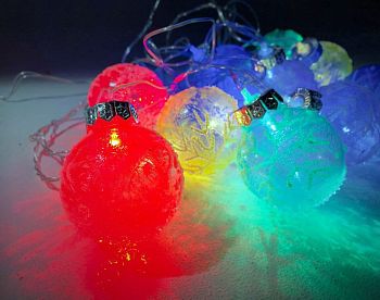 Эл.гирлянда 10LED ШАР СНЕЖИНКИ 5м 2306 ЦВЕТНОЙ 1/40