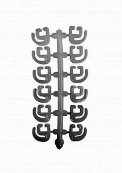 Крючок для штор пластик плоский 1443 10/1000