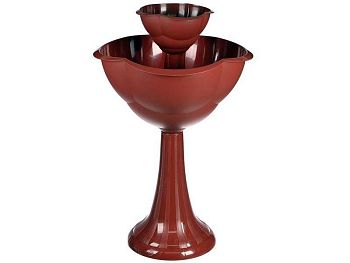 Горшок Кашпо 2-х ярусное на высокой стойке орех Бриг