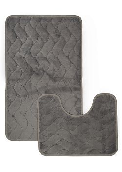 Коврик набор 50*40 50*80 AQUADOMER MARINA Grey AM002