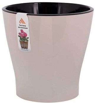 Горшок 3,6л Кашпо Лея овальный двойной бежевый М7938