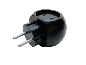 Тройник электрический круглый черный 1411 1/100