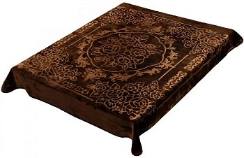 Плед 200*240 лепка"SMOON"8112-6 Коричневый 1/8