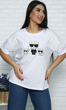 Футболка Ж. ДАРЬЯ БК-4147/1 белая р.44-54