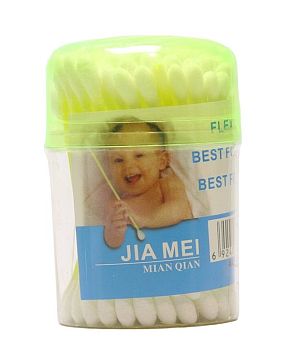 Ватные палочки 100шт пласт.упаковка Ватные палочки 100шт пласт.упаковка