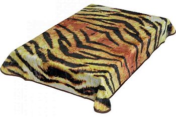 Плед 200*240 гладк"SMOON"6108 Шкура тигра 10шт