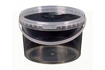 Ведро 0,5 литра прозрачное d 100 мм с крышкой Ведро 0,5 литра прозрачное d 100 мм с крышкой