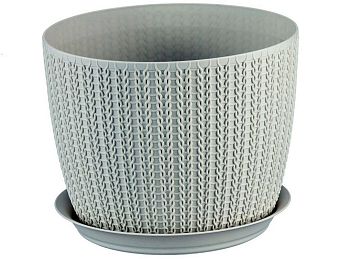 Горшок 1,9 литра Вязание d155мм белый М3120 1/20