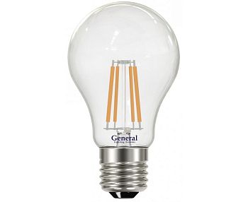 Лампа свет. General  ЛОН А60-10W-Е27-4500К 920lm нитевид прозр 10/10