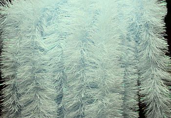 Мишура Н-26 д12см , 2м белая с перламутром пушистая 10/120