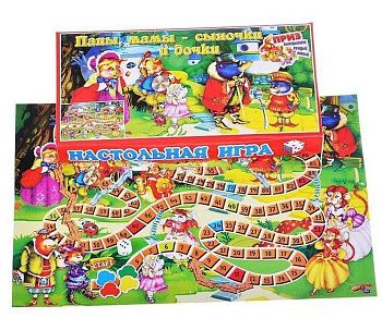 Игра настольная в пакете "Папы,мамы,сыночки и дочки" (ходилки)