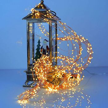 Эл.гирлянда КАПЛЯ РОСЫ 100LED 10м TY100-WW-2 Т.БЕЛ+МИГ 1/100