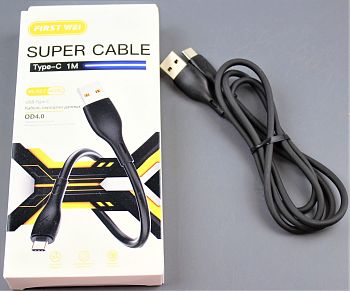 Шнур д/телефона SUPER CABLE (TYPE-C) 1м 1/100