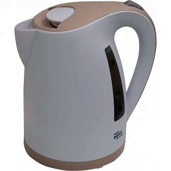 Чайник 1,7 литров электрический Oasis K-3PWI  2200 Вт цвет белый + серый пластик