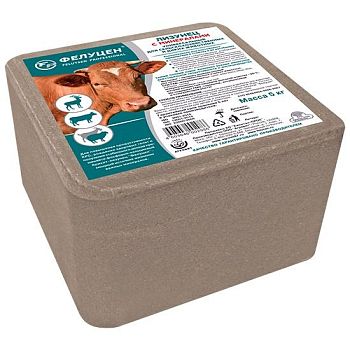 Соль лизунец Фелуцен для с/х и диких животных  5 кг. (с МЭЛ) /?