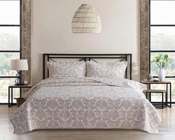 Покрывало 220*240"SMOON" Жаккард двустороннее Бежевый ТН8208-2 1/10