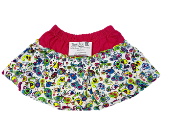 Юбка дет. Х/Б Buttoni Джинс кот малиновый р.92-122 6шт