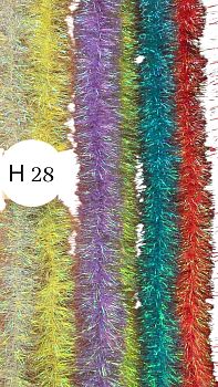 Мишура Н-28 д9см , 2м цветная с перламутровыми вставками 10/150