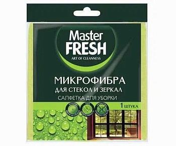 Салфетка микрофибра для стекол и зеркал Master FRESH 1шт 1/50 С0006171