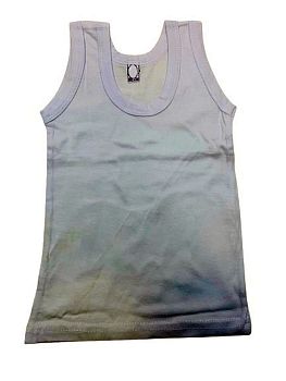 Майка дет. белая лямка 38-46 10шт(мальчик)