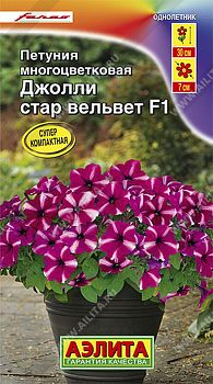 Цветы Петуния Джолли F1 стар вельвет мнцв, смесь ц/п Аэлита*28 Цветы Петуния Джолли F1 стар вельвет мнцв, смесь ц/п Аэлита*28