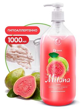 Мыло жидкое крем MILANA гуава 1 литр с дозатором 125429 1/6 Мыло жидкое крем MILANA гуава 1 литр с дозатором 125429 1/6