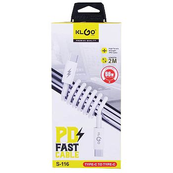 Шнур д/телефона S-116 (TYPE-C) 2м,66w 1/100