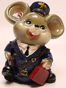 Сувенир КЕРАМИКА "Мышь-ПРОФЕССИИ"LS002-1