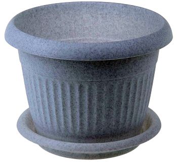 Горшок 2,3л Кашпо "Терра" с поддоном белый