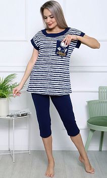 Костюм ДАРЬЯ ТК-406 Иваново(футболка+бриджи) р.46*