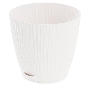 Горшок 3л Кашпо Флис с прикорневым поливом белый (уп.14) М8443