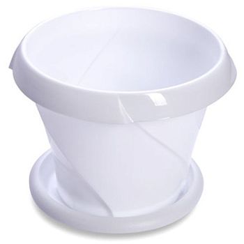 Горшок 2,8л Флориана белый поддонником С386