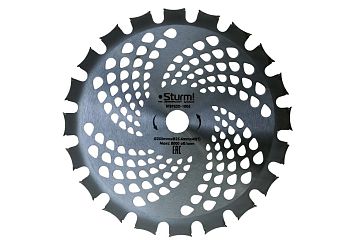 Диск УНИВЕРСАЛЬНЫЙ для бензотриммеров 255мм*25,4*40,с тверд.двусторон.напайк Sturm