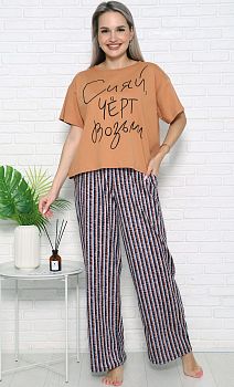 Костюм ДАРЬЯ ТК-4219 кулирка (футболка+брюки) р.54*
