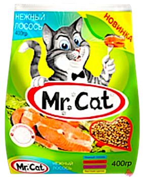 Корм для кошек Mr.Cat "нежный лосось" 0,4кг 1/16