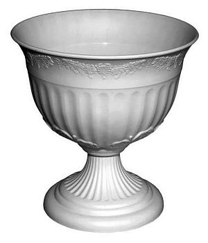 Горшок 2,5 литра вазон Венеция №2 1/10 белый г.Пятигорск