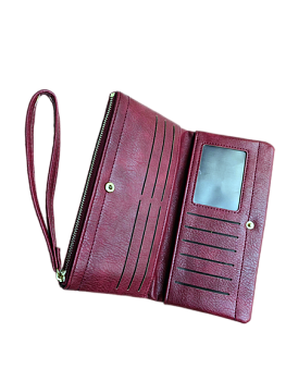 Кошелёк Женский кожа мягкий на молнии + визитница