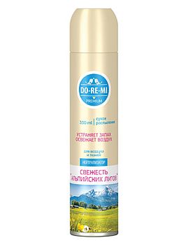 Освежитель Do-re-mi Premium нейтрализатор запаха Свежесть альпийских лугов 330мл 03.123.16