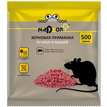 Nadzor зерно от мышей и крыс 500г /14шт