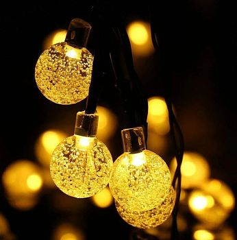 Эл.гирлянда уличная ШАРИКИ 10м 100LED 2263 ТЕП.БЕЛЫЙ 1/10